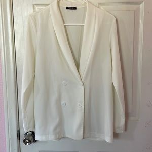 Off white blazer top (thin)